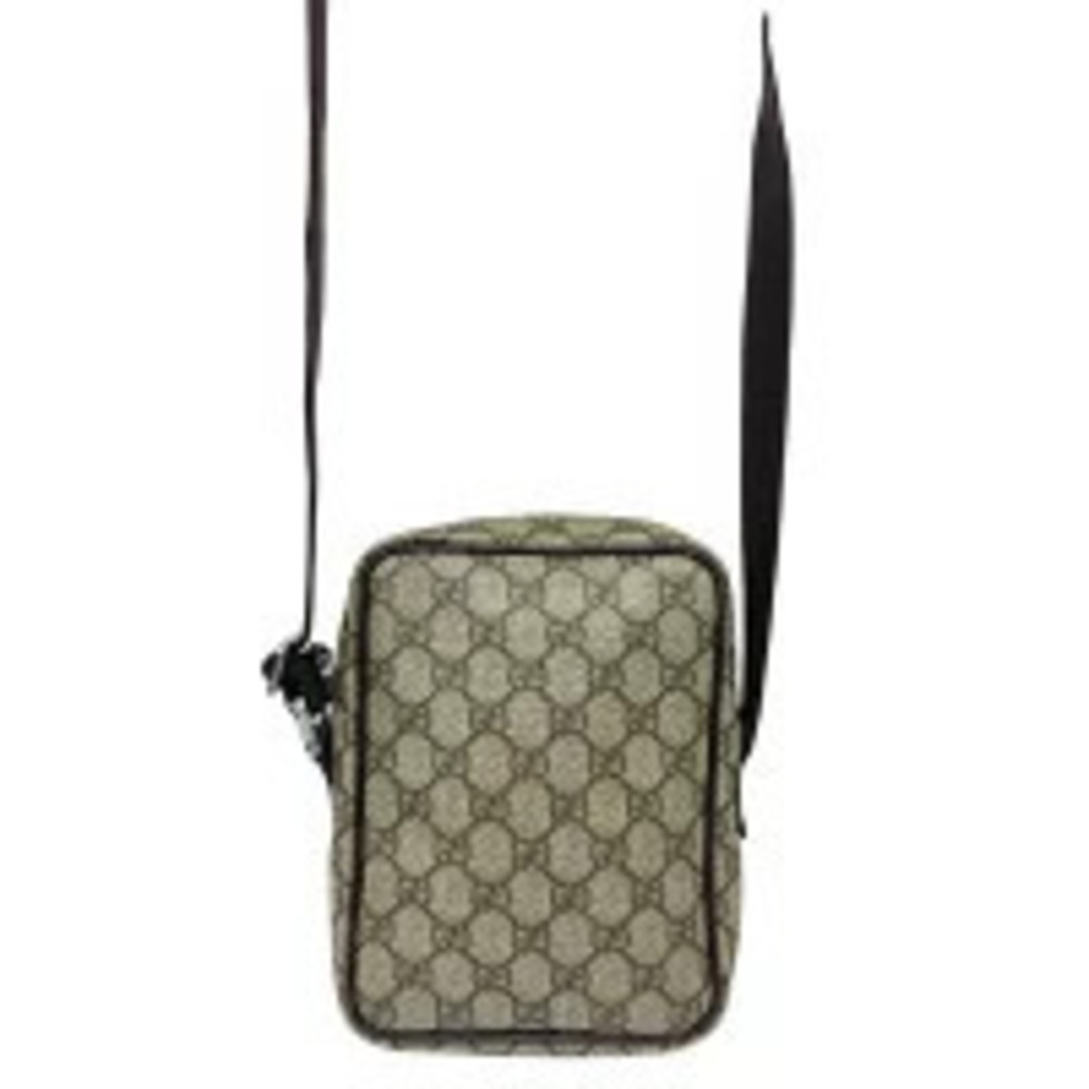 Gucci Clutch Shoulder Bag Crossbody GG Supreme Beige Tan